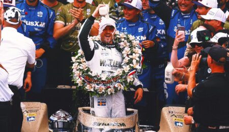 Photos: Felix Rosenqvist Celebrates Sweet Indy 500 Victory With Milk