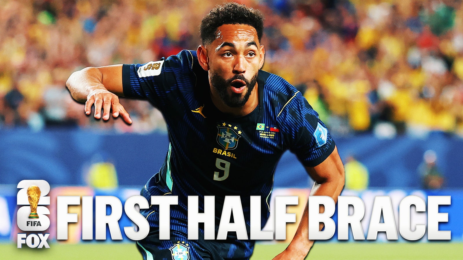 Brazil's Matheus Cunha Scores TWO GOALS in First Half vs Haiti 🇧🇷