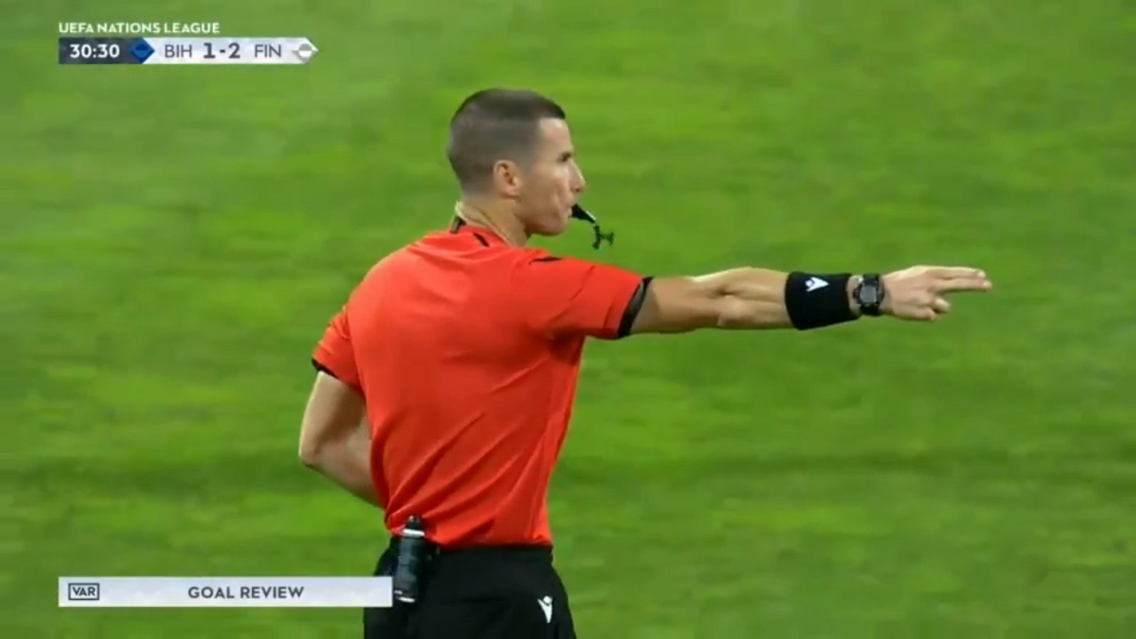 Edin Dzeko puts home the equalizer in the 28th minute to bring Bosnia to a tie with Finland, 2-2