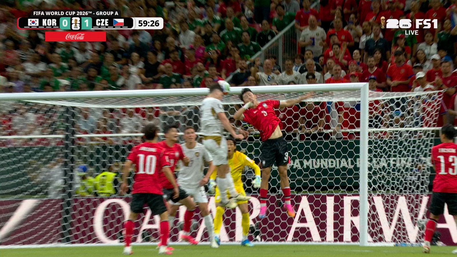 Czechia’s Ladislav Krejčí scores a header off a set-piece, taking the lead over South Korea | 2026 FIFA World Cup™