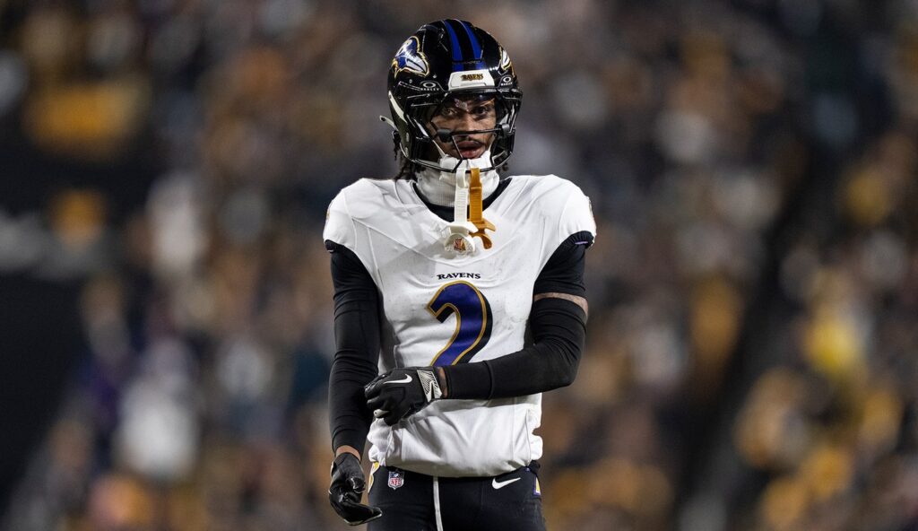 Ravens CB Nate Wiggins Carted Off Field With Leg Injury