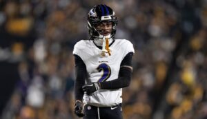 Ravens CB Nate Wiggins Carted Off Field With Leg Injury