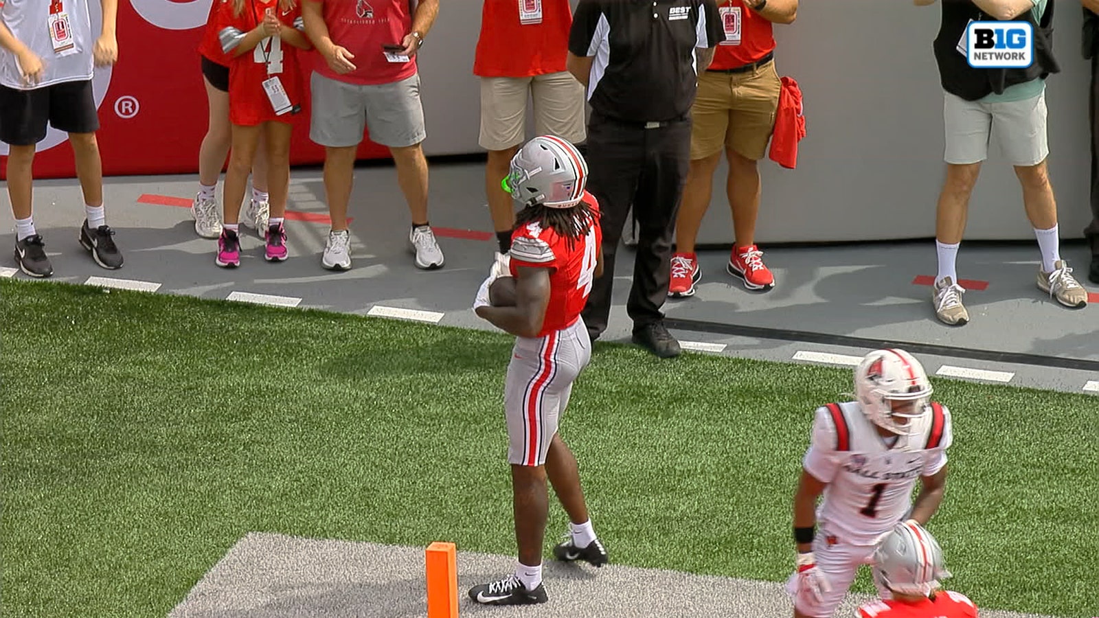 Julian Sayin connects with Jeremiah Smith for 48-yard TD, giving Ohio State an early lead versus Ball State