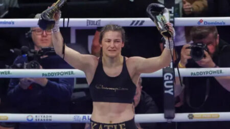 Katie Taylor wins her farewell fight in front of 80,000 people